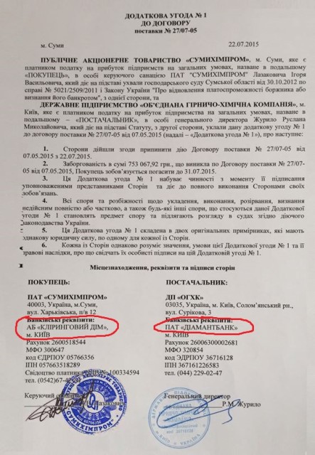 ОГХК в Діамантбанку
