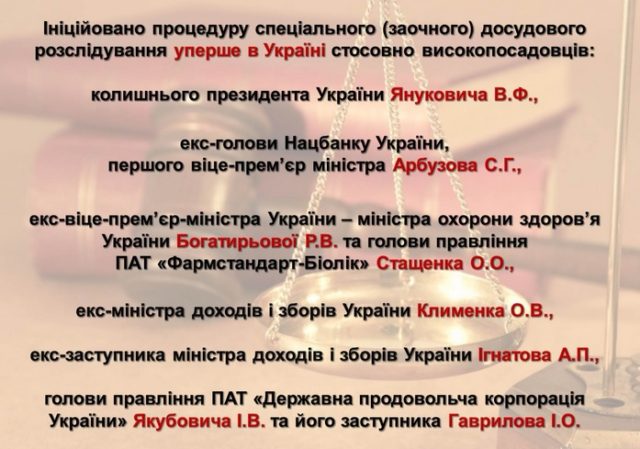 ФОТО – Цей слайд із повідомлення ГПУ від 20.11.2015, з якого Ігор Гаврилов вимагав прибрати його посаду та ім’я